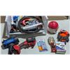 Image 2 : Lot of Assorted Tools & Hardware w/ Mastercraft Spotlight, Lenox Hole Saw, Drywall Anchors, & More