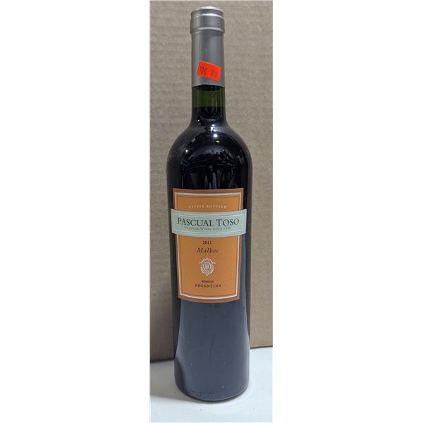Sealed 750ml Pascual Toso 2011 Malbec Wine Product of Argentina