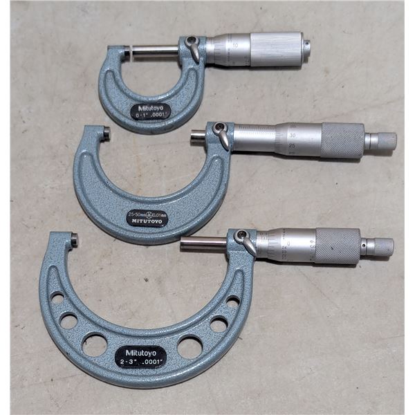 3 Mitutoyo Micrometers