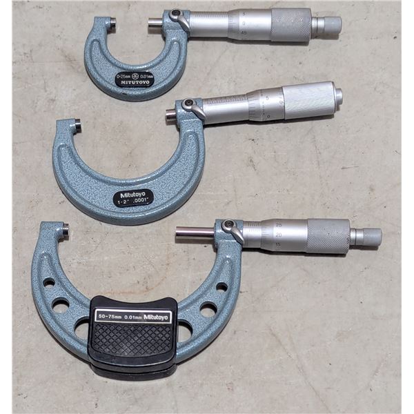 3 Mitutoyo Micrometers