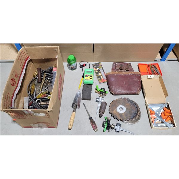Assorted Tool Lot, Saw Blades, Tools