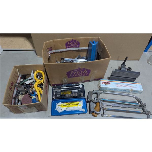 Hand Saws, Ratchet Tools, Combo Wrenches Lot