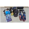 Image 1 : Fashion Accessory Lot, Hats, Sun Glasses, Converse Slippers, Cleats plus Spider  man comic