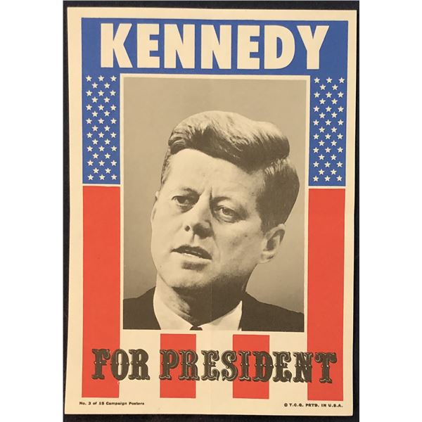 1972 TOPPS U.S. PRESIDENTS POSTERS - JOHN F. KENNEDY