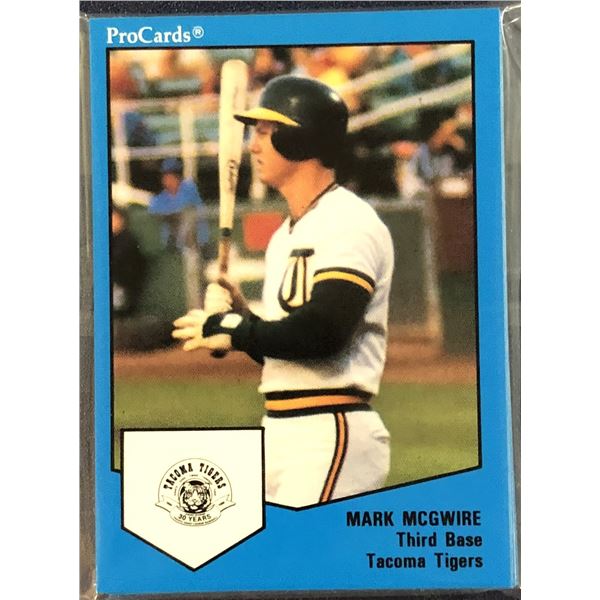 1989 PRO CARDS INC. MiLB TEAM SET TACOMA TIGERS (MARK McGWIRE)