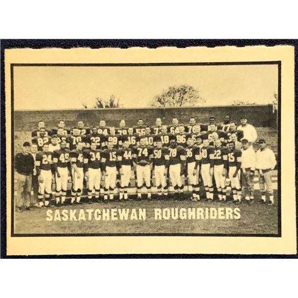 1962 O-PEE-CHEE CFL - SASKATCHEWAN ROUGHRIDERS