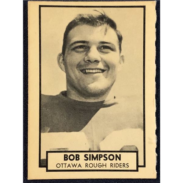 1962 O-PEE-CHEE CFL - BOB SIMPSON (HOF)