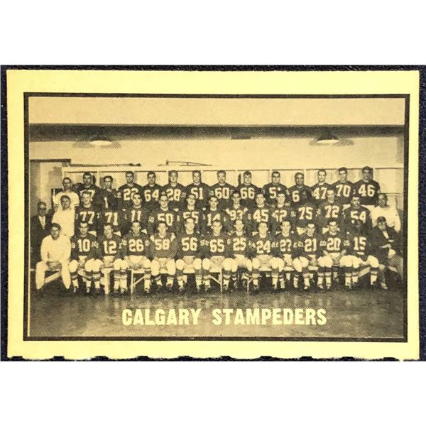1962 O-PEE-CHEE CFL - CALGARY STAMPEDERS