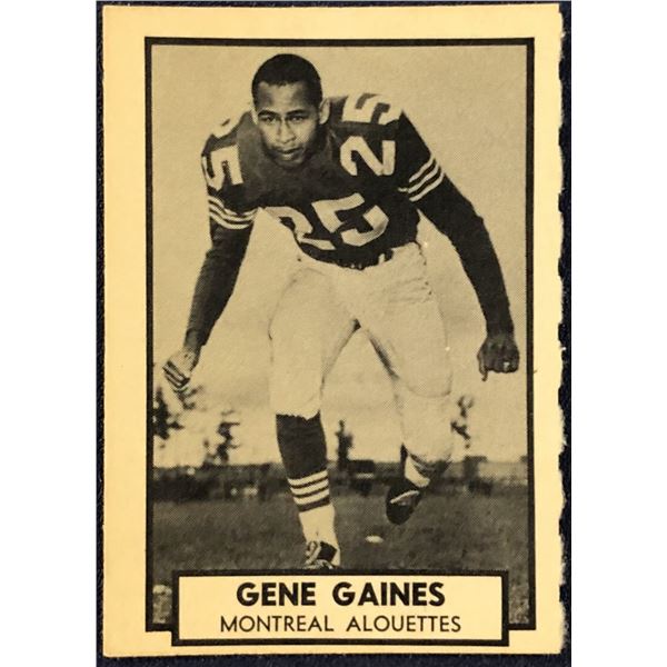 1962 O-PEE-CHEE CFL - GENE GAINES (HOF) ROOKIE CARD