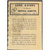 Image 2 : 1962 O-PEE-CHEE CFL - GENE GAINES (HOF) ROOKIE CARD