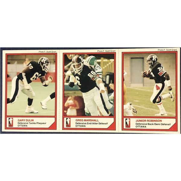 1984 JOGO McDONALD'S OTTAWA ROUGHRIDERS - GREG MARSHALL