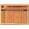 Image 2 : 1981 TOPPS CARL YASTRZEMSKI (HOF)