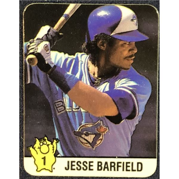 1987 HOSTESS CHIPS BASEBALL JESSE BARFIELD