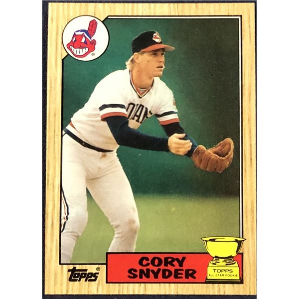 1987 TOPPS CORY SNYDER ROOKIE CARD