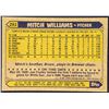 Image 2 : 1987 TOPPS MITCH WILLIAMS ROOKIE CARD