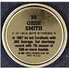 Image 2 : 1988 TOPPS BASEBALL COIN - OZZIE SMITH (HOF)
