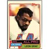 Image 1 : 1981 TOPPS NFL FOOTBALL LEON GRAY