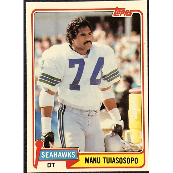 1981 TOPPS NFL FOOTBALL MANU TUIASOSOPO