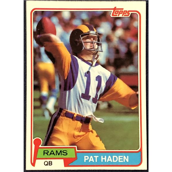 1981 TOPPS NFL FOOTBALL PAT HADEN