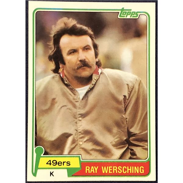 1981 TOPPS NFL FOOTBALL RAY WERSCHING