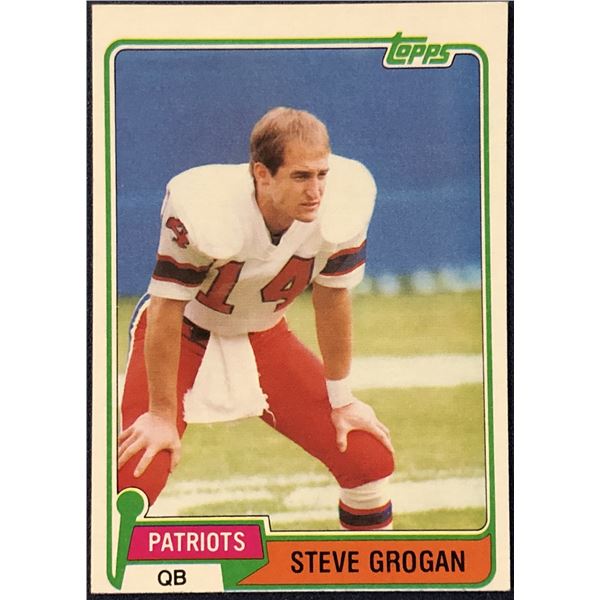 1981 TOPPS NFL FOOTBALL STEVE GROGAN
