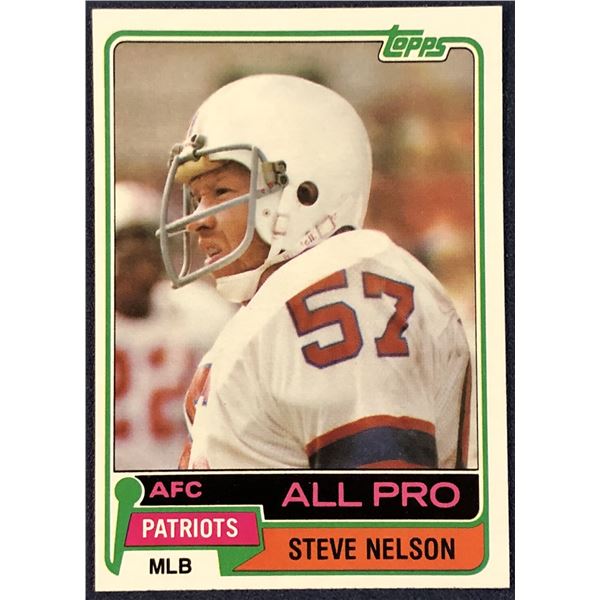 1981 TOPPS NFL FOOTBALL STEVE NELSON