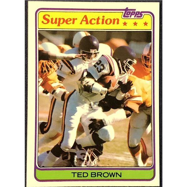 1981 TOPPS NFL FOOTBALL TED BROWN