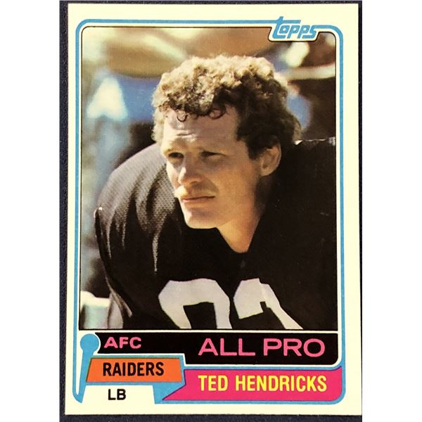 1981 TOPPS NFL FOOTBALL TED HENDRICKS