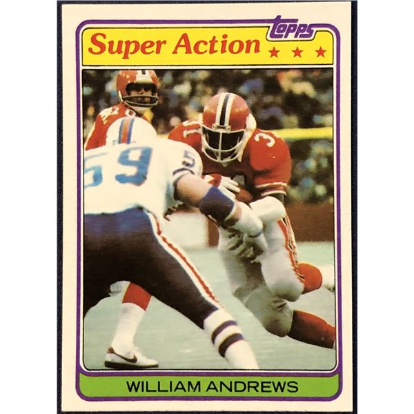 1981 TOPPS NFL FOOTBALL WILLIAM ANDREWS