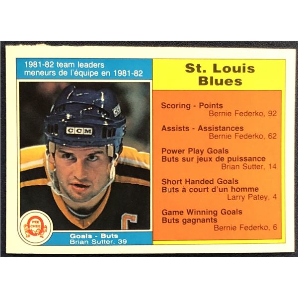 1982-83 O-PEE-CHEE NHL HOCKEY BRIAN SUTTER