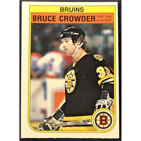 1982-83 O-PEE-CHEE NHL HOCKEY BRUCE CROWDER ROOKIE CARD