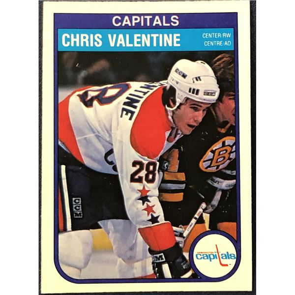 1982-83 O-PEE-CHEE NHL HOCKEY CHRIS VALENTINE ROOKIE CARD