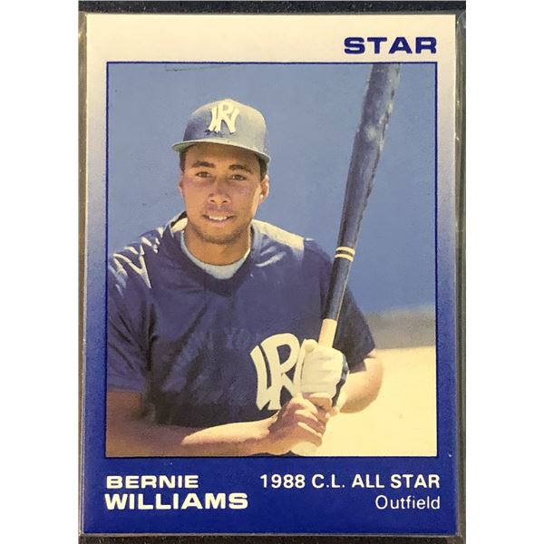 1988 STAR COMPANY MiLB CAROLINA LEAGUE ALL STAR GAME SET (BERNIE WILLIAMS)