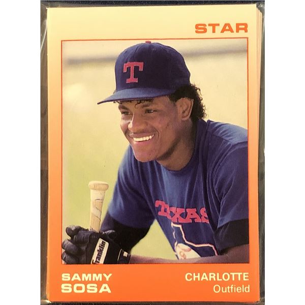 1988 STAR COMPANY MiLB TEAM SET CHARLOTTE RANGERS (SAMMY SOSA)