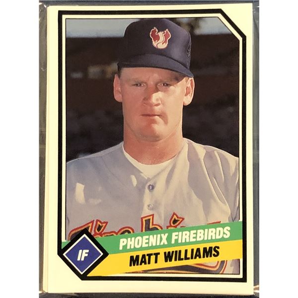 1989 CMC MiLB TEAM SET PHOENIX FIREBIRDS (MATT WILLIAMS)