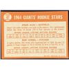 Image 2 : 1964 TOPPS JESUS ALOU ROOKIE CARD