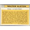 Image 2 : 1963 TOPPS WALTER ALSTON (HOF)