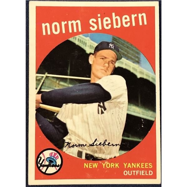 1959 TOPPS GRAY BACK NORM SIEBERN