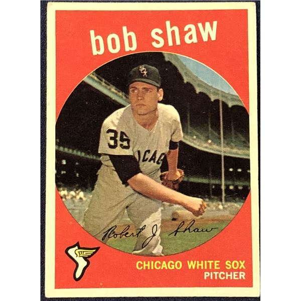 1959 TOPPS GRAY BACK BOB SHAW ROOKIE CARD
