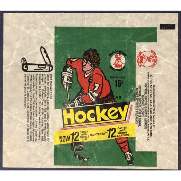 1977-78 O-PEE-CHEE WHA HOCKEY WRAPPER