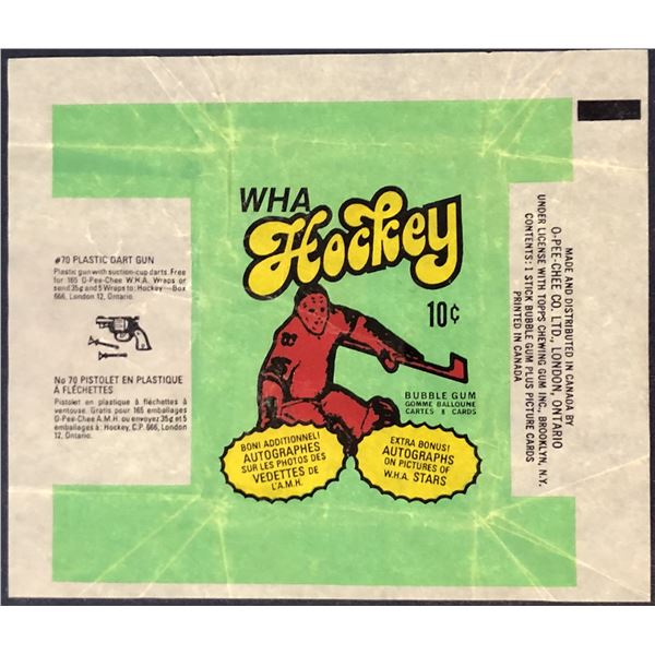 1974-75 O-PEE-CHEE WHA HOCKEY WRAPPER