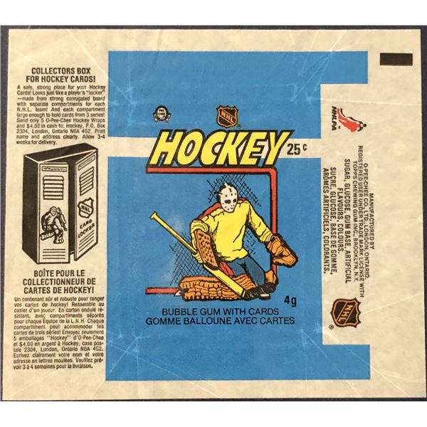 1982-83 O-PEE-CHEE NHL HOCKEY WRAPPER