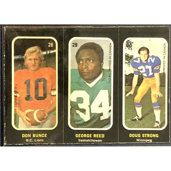 1972 O-PEE-CHEE CFL INSERT STICKER - GEORGE REED (HOF)