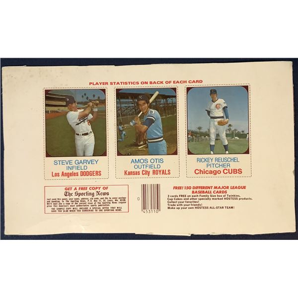 1975 HOSTESS BASEBALL PANEL - STEVE GARVEY