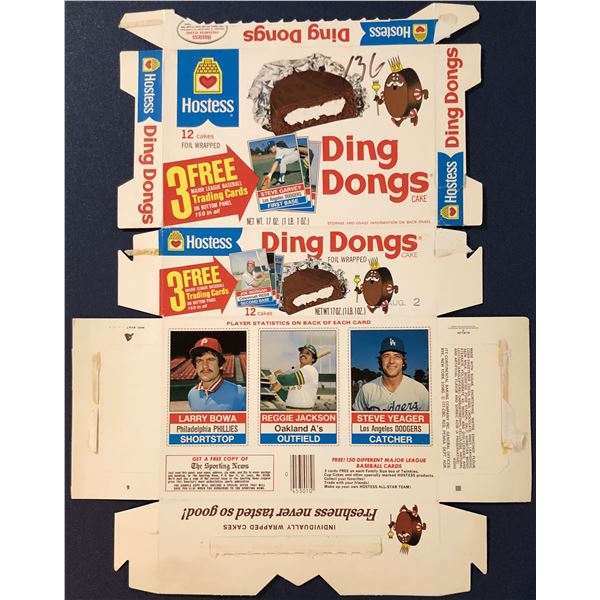 1976 HOSTESS DING DONGS BASEBALL COMPLETE BOX - REGGIE JACKSON (HOF)