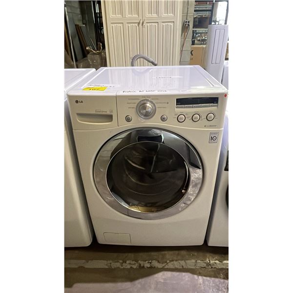 LG TRUE BALANCE FRONT LOAD WASHING MACHINE *LEAKING/NEEDS NEW HOT WATER VALVE*
