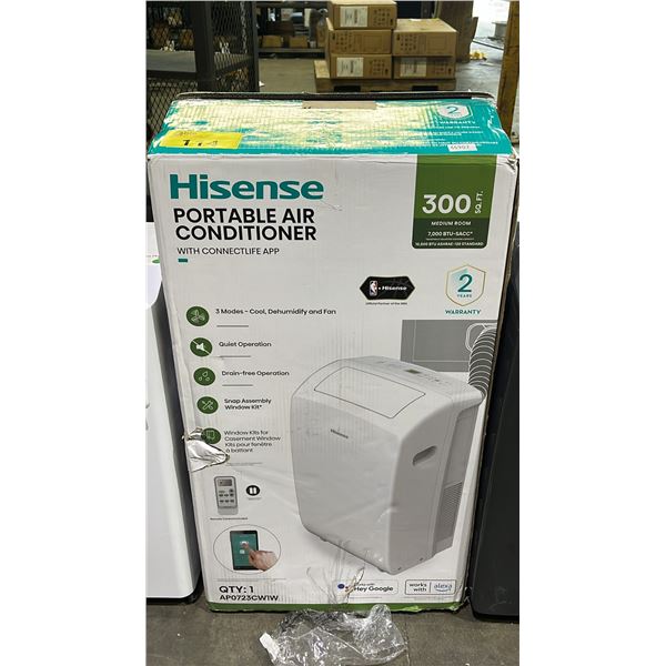 HISENSE 300 SQ. FT. 7000 BTU SACC PORTABLE AIR CONDITIONER WITH HOSE *IN BOX*