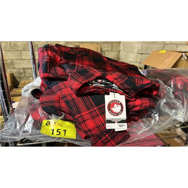 (4) *NEW WITH TAGS* CANADA WEATHER GEAR PLAID PLUSH LINED JACKET: ASSTD. SIZES M - XXL