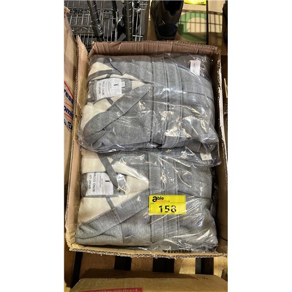 BOX OF *NEW* WRAP UP WIND DOWN GREY FLEECE LINED ROBES