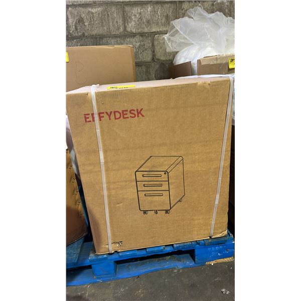 *NEW IN BOX* EFFY DESK BLACK MODERN 3-DRAWER CABINET